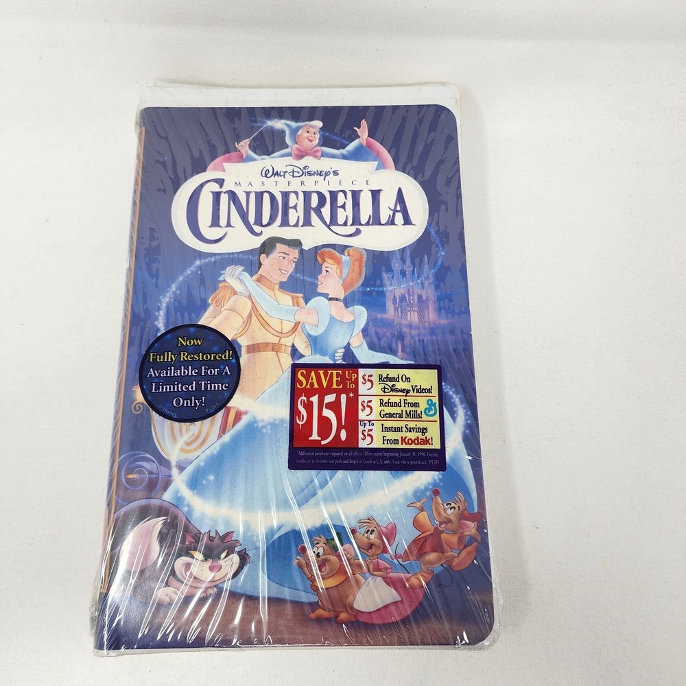 Walt Disney Masterpiece Collection Cinderella VHS NEW Sealed